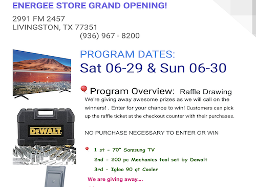 The Grand Opening Campaign homepage